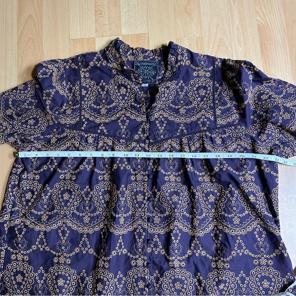 Johnny Was Elora Embroidered Eyelet Long Sleeve Blouse - Picture 14 of 15